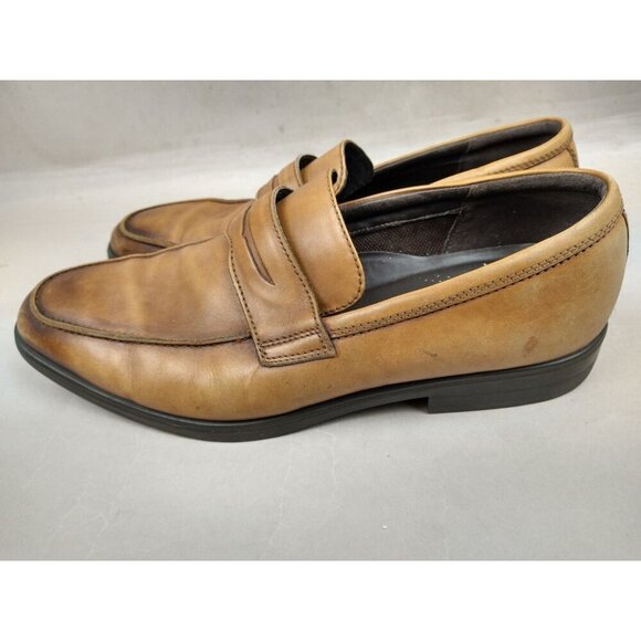 ECCO Melbourne Slip On Leather Penny Loafer Amber Men’s Size 12/12.5 - Picture 3 of 10